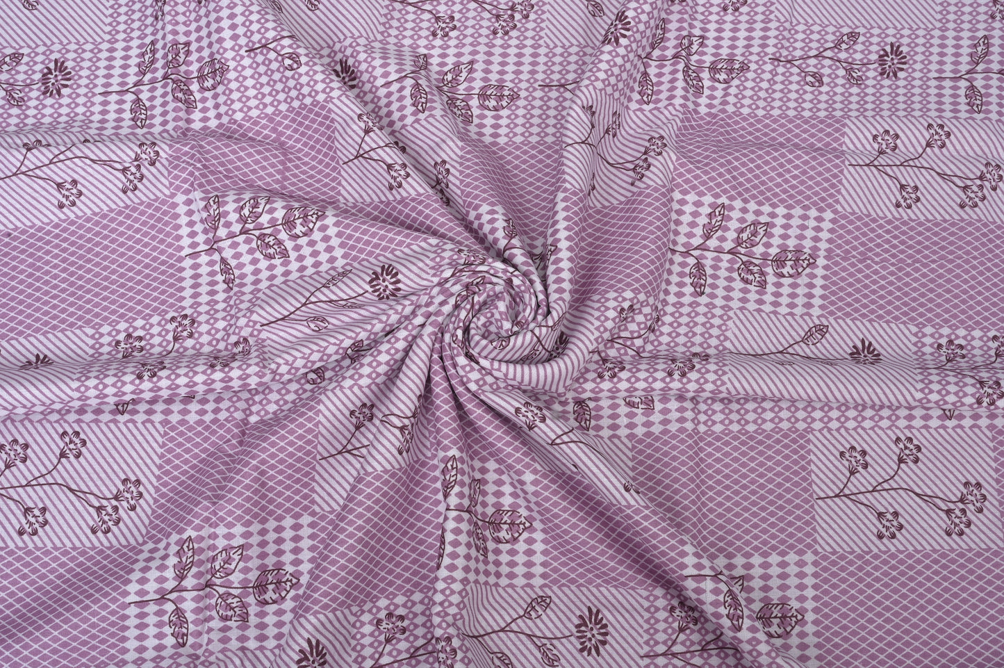 Single & Double Bed 100% Cotton Cambric AC Dohar with Floral Abstract Pattern (Pink)