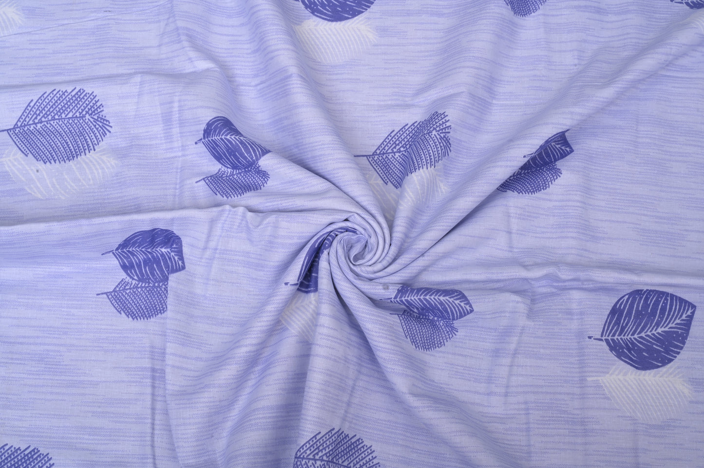 Single & Double Bed 100% Cotton Cambric AC Dohar with Leaf Pattern (Indigo)