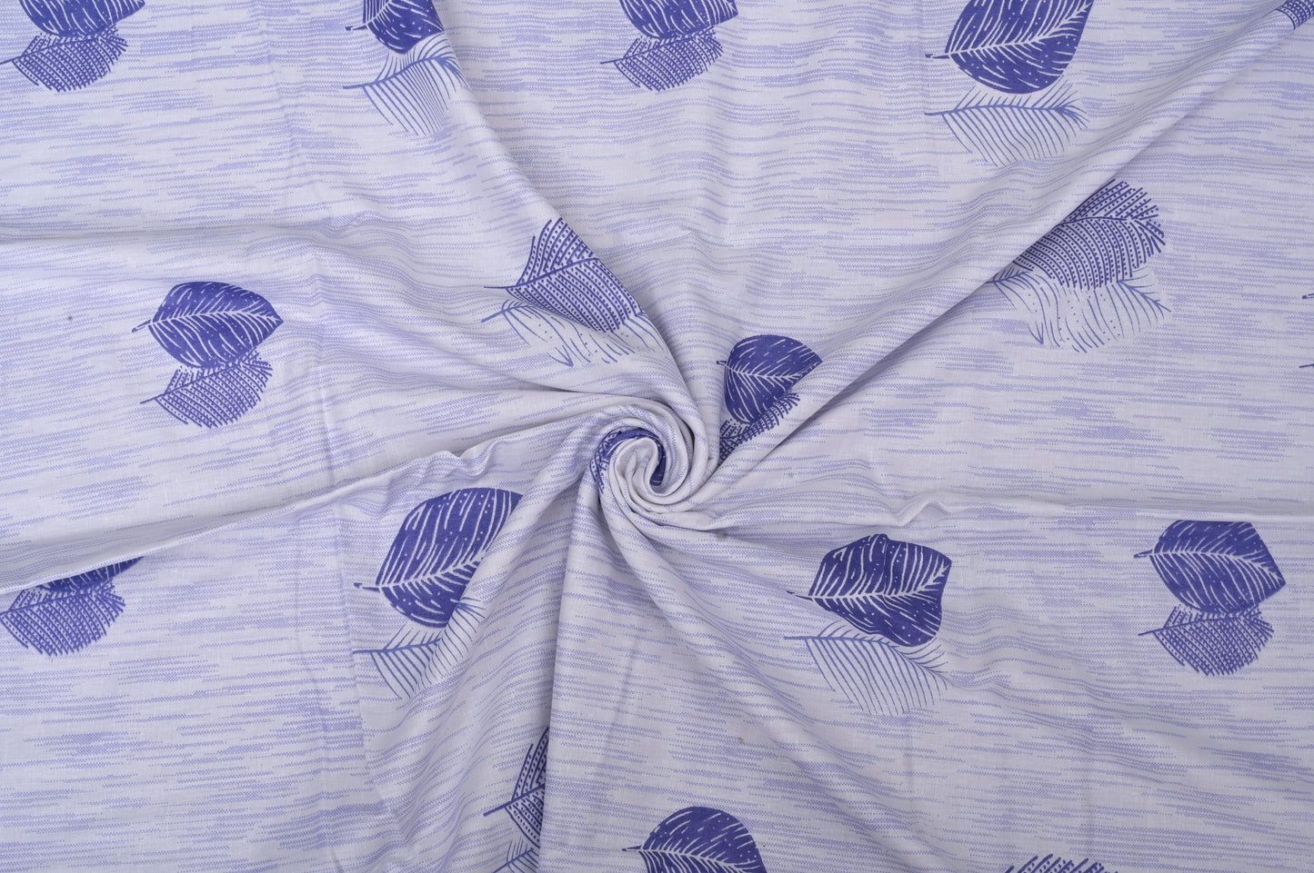 Single & Double Bed 100% Cotton Cambric AC Dohar with Leaf Pattern (Indigo)