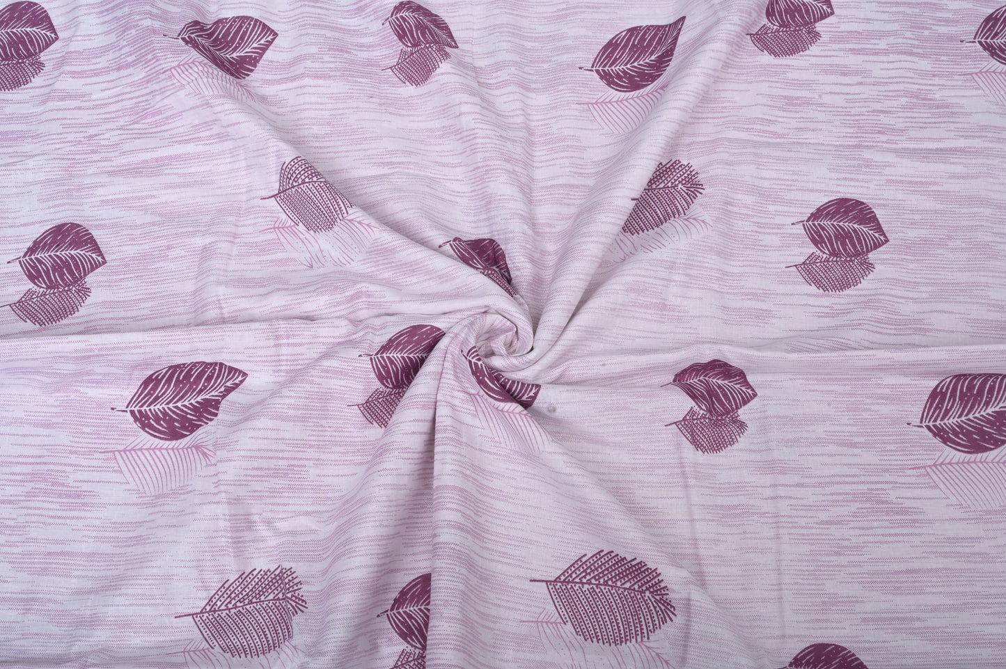 Single & Double Bed 100% Cotton Cambric AC Dohar with Leaf Pattern (Pink)