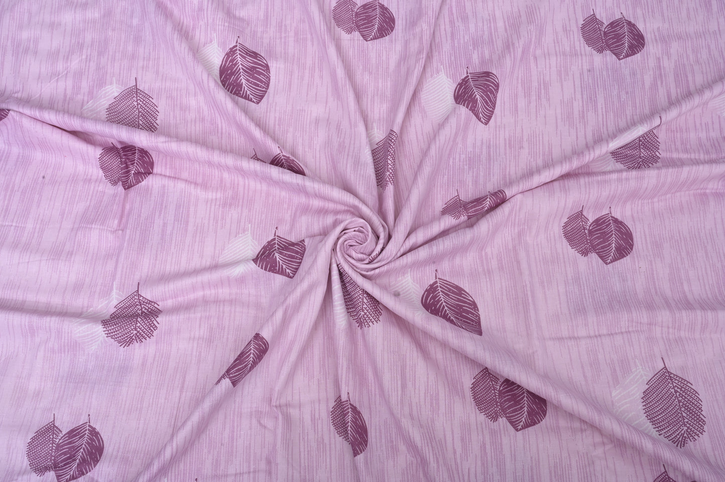 Single & Double Bed 100% Cotton Cambric AC Dohar with Leaf Pattern (Pink)