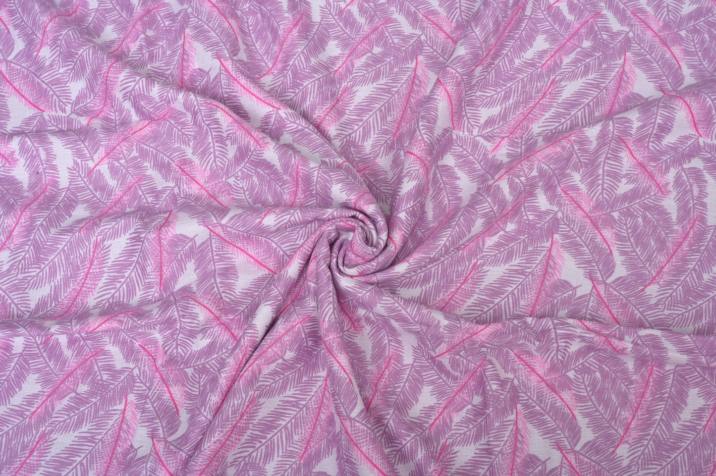 Single & Double Bed 100% Cotton Cambric AC Dohar with Feather Pattern (Pink)