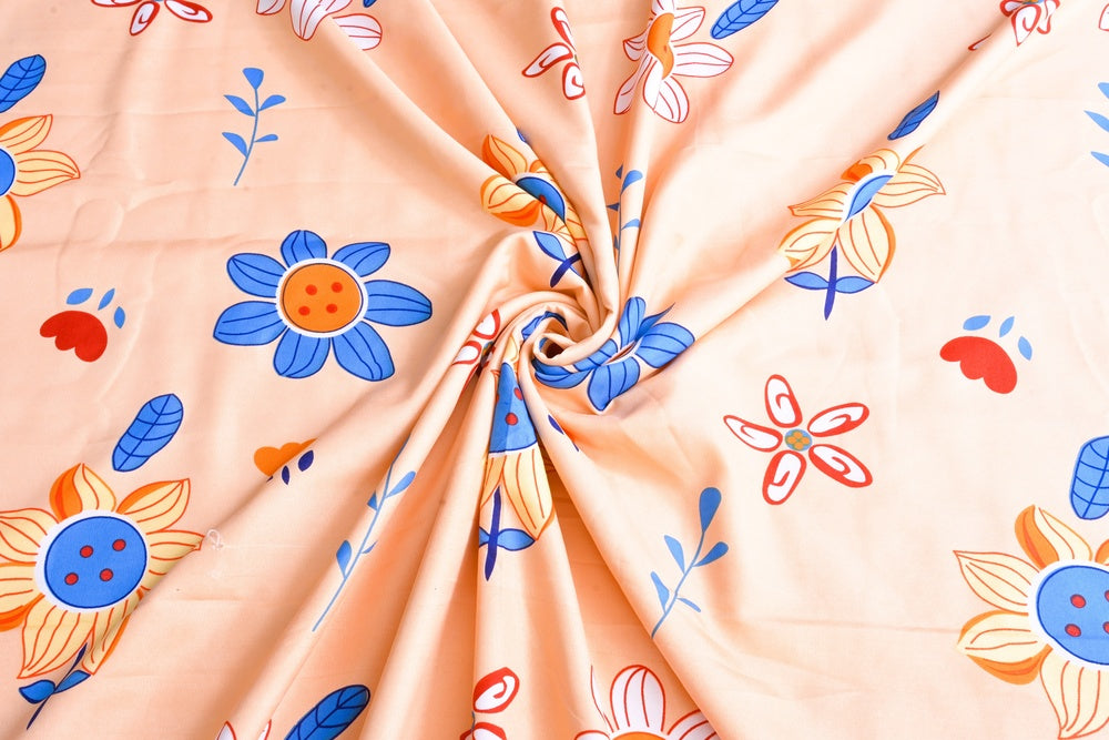 Flowers-Soft Reversible Micro Dohar For Kids