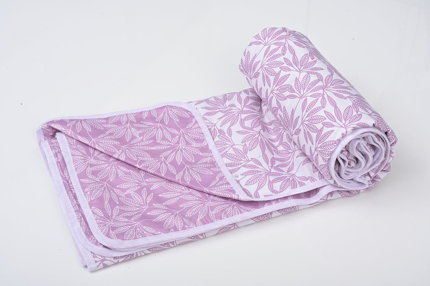 Single & Double Bed 100% Cotton Cambric AC Dohar with Small Leaves Pattern