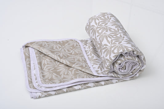 Single & Double Bed 100% Cotton Cambric AC Dohar with Small Leaves Pattern