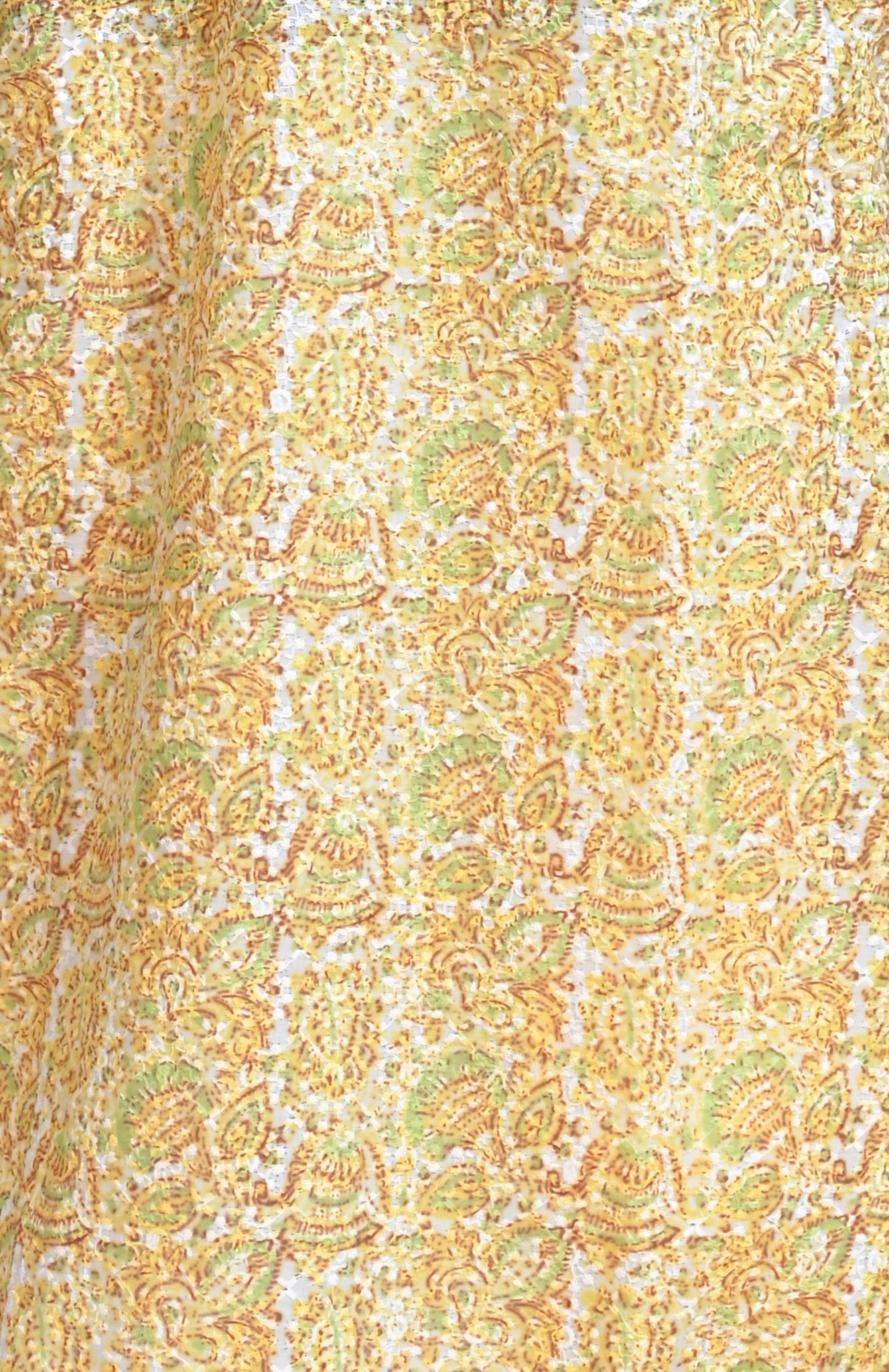 Rajwadi Embroidery Sequence Men's Kurta Floral Yellow