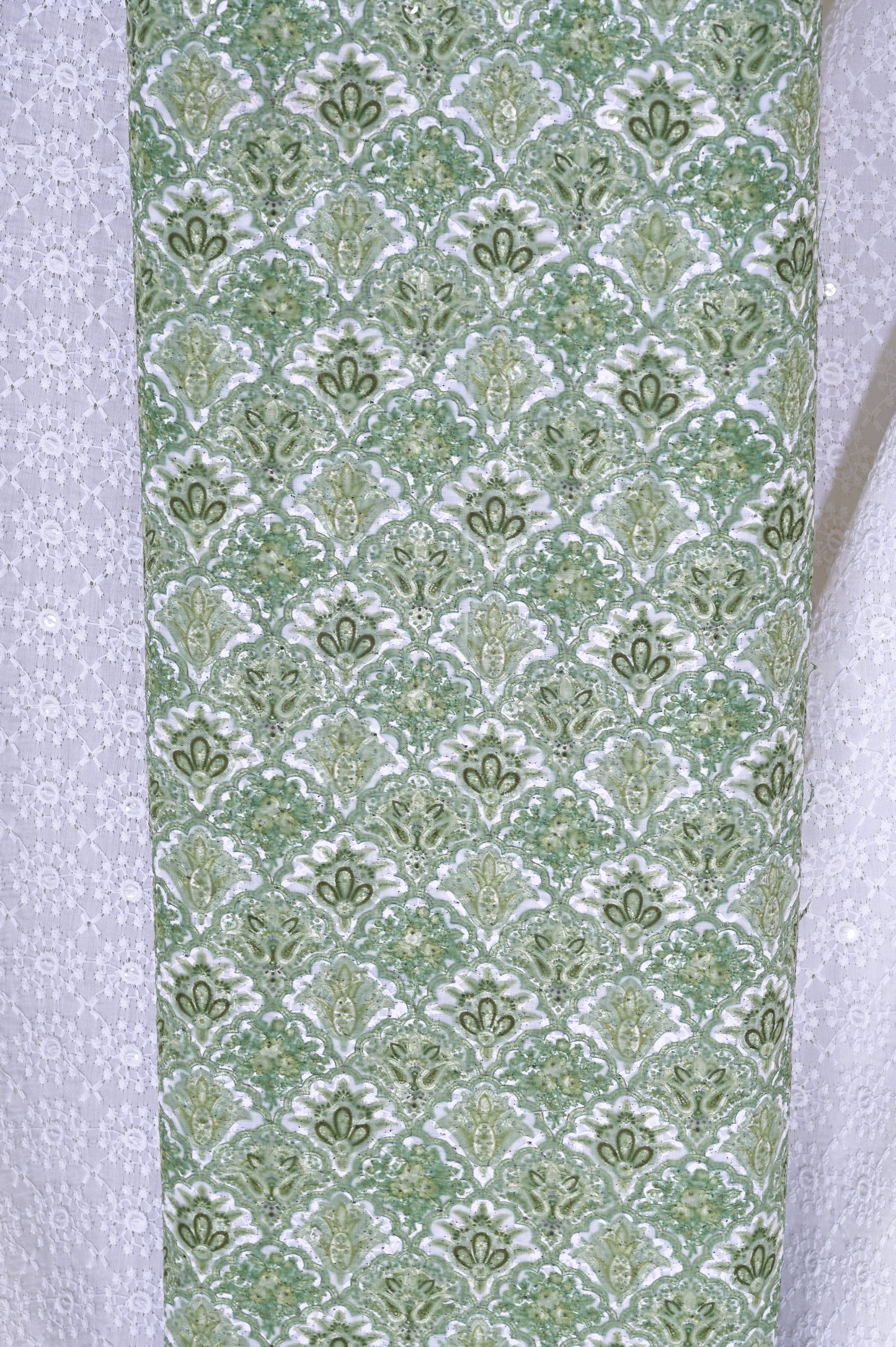 Forest Green Rajwadi Embroidery Sequence Men's Kurta