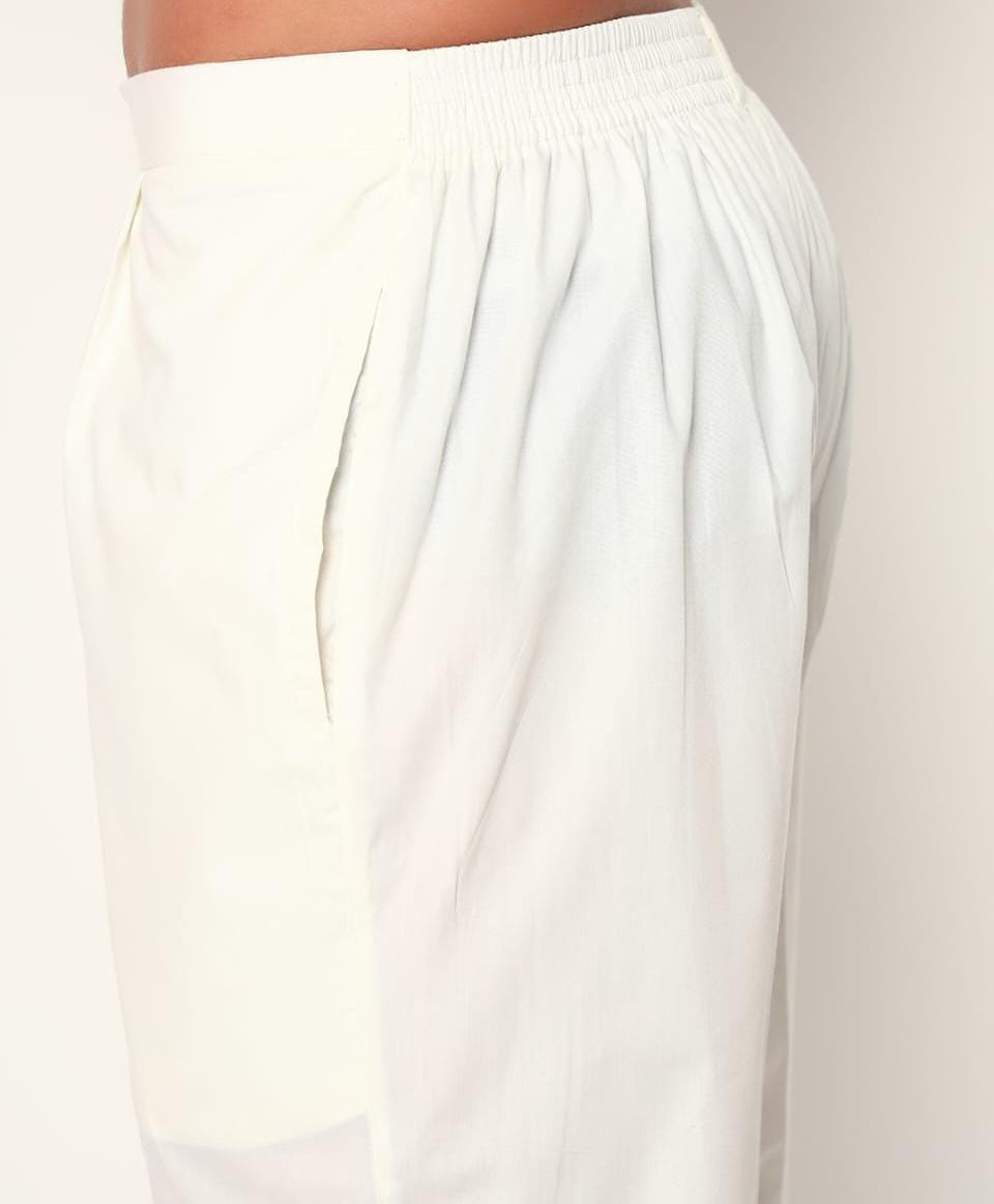 Men's White Pant Style Pajama